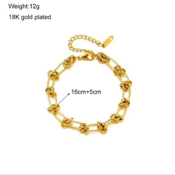 Elegant Gold Knot Necklace - Picture 3 of 4